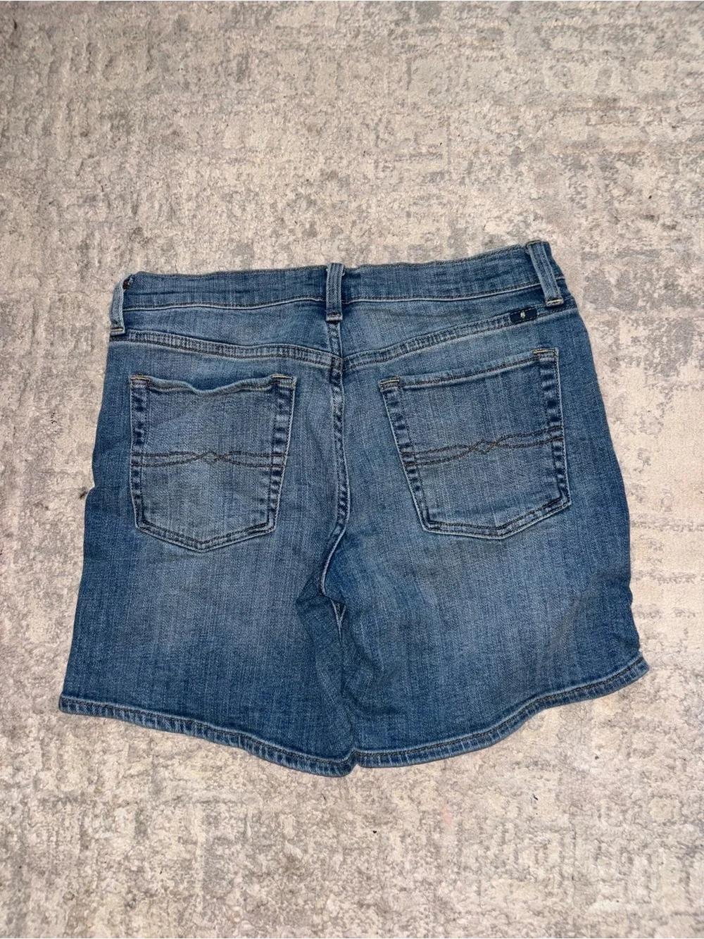 Lucky Brand Blue Embroidered Denim Shorts